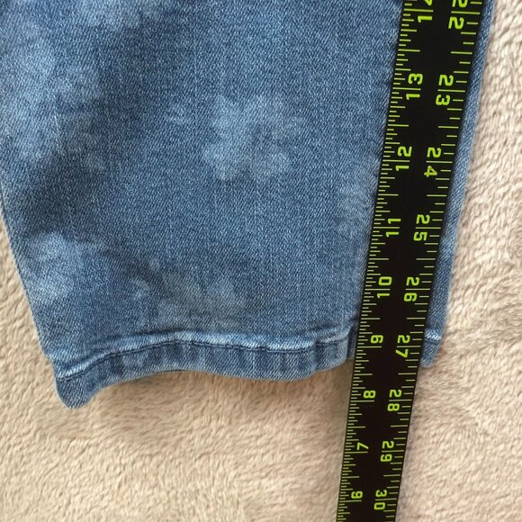 J. Jill Women Jeans Size 14 Authentic Fit Slim Ankle Straight Blue Denim Floral - Picture 5 of 15